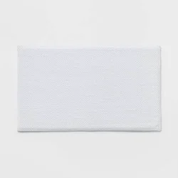 20"x34" Performance Plus Cotton Memory Foam Bath Rug White - Threshold™: OEKO-TEX Certified, Machine Washable