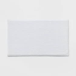 20"x34" Performance Plus Cotton Memory Foam Bath Rug White - Threshold™: OEKO-TEX Certified, Machine Washable