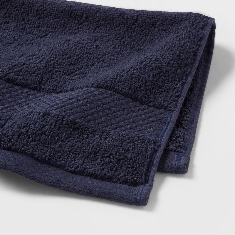 slide 4 of 4, 4pc Performance Plus Washcloths Navy - Threshold™: Heavyweight Cotton, Terry, Machine Washable, 4 ct