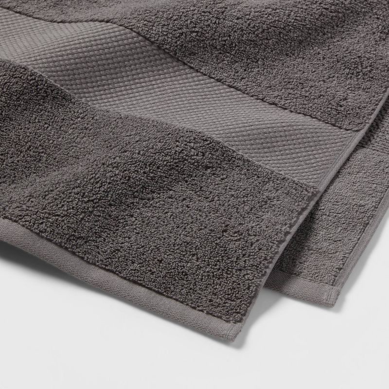 slide 3 of 5, Performance Plus Oversized Bath Towel Dark Gray - Threshold™: 100% Cotton, Heavyweight Terry, Fade-Resistant, 1 ct