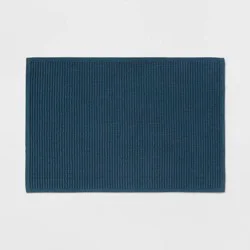 20"x30" Performance Plus Bath Rug Solid Turquoise - Threshold™: Cotton, Woven, Low Pile, Machine Washable