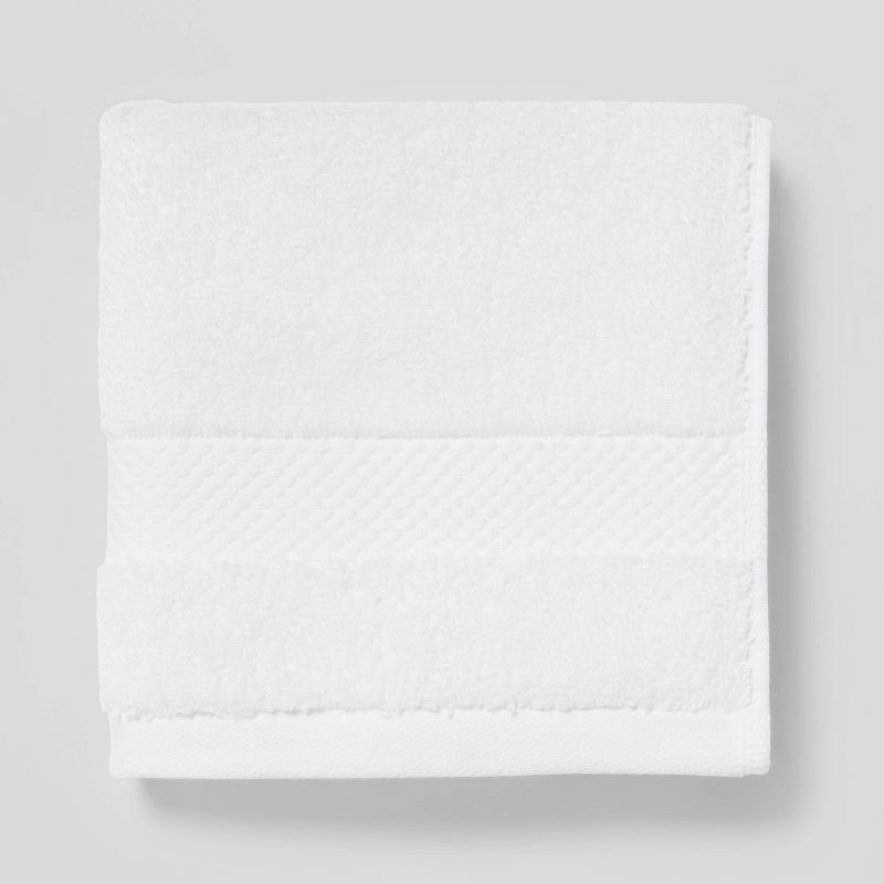 slide 3 of 4, 4pc Performance Plus Washcloths White - Threshold™: Heavyweight Cotton, Terry, OEKO-TEX Certified, 4 ct