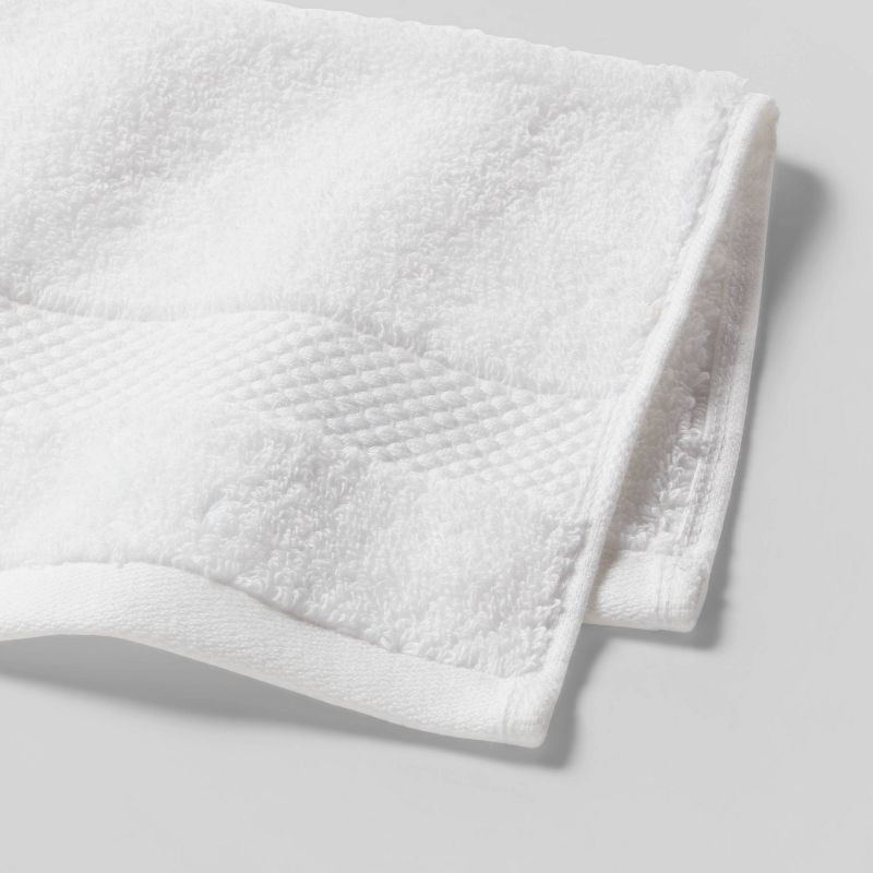 slide 4 of 4, 4pc Performance Plus Washcloths White - Threshold™: Heavyweight Cotton, Terry, OEKO-TEX Certified, 4 ct