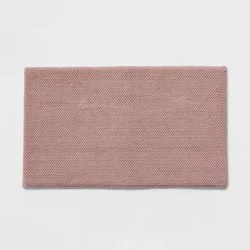 20"x34" Performance Plus Cotton Memory Foam Bath Rug Mauve - Threshold™: Machine Washable, Woven, OEKO-TEX Certified