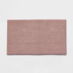 20"x34" Performance Plus Cotton Memory Foam Bath Rug Mauve - Threshold™: Machine Washable, Woven, OEKO-TEX Certified