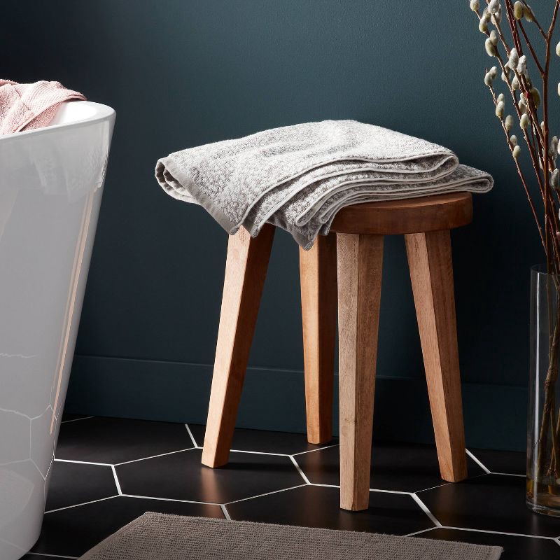 slide 2 of 5, Performance Plus Bath Towel Gray Geo - Threshold™: 100% Cotton, Jacquard Terry, Fade-Resistant, OEKO-TEX Certified, 1 ct