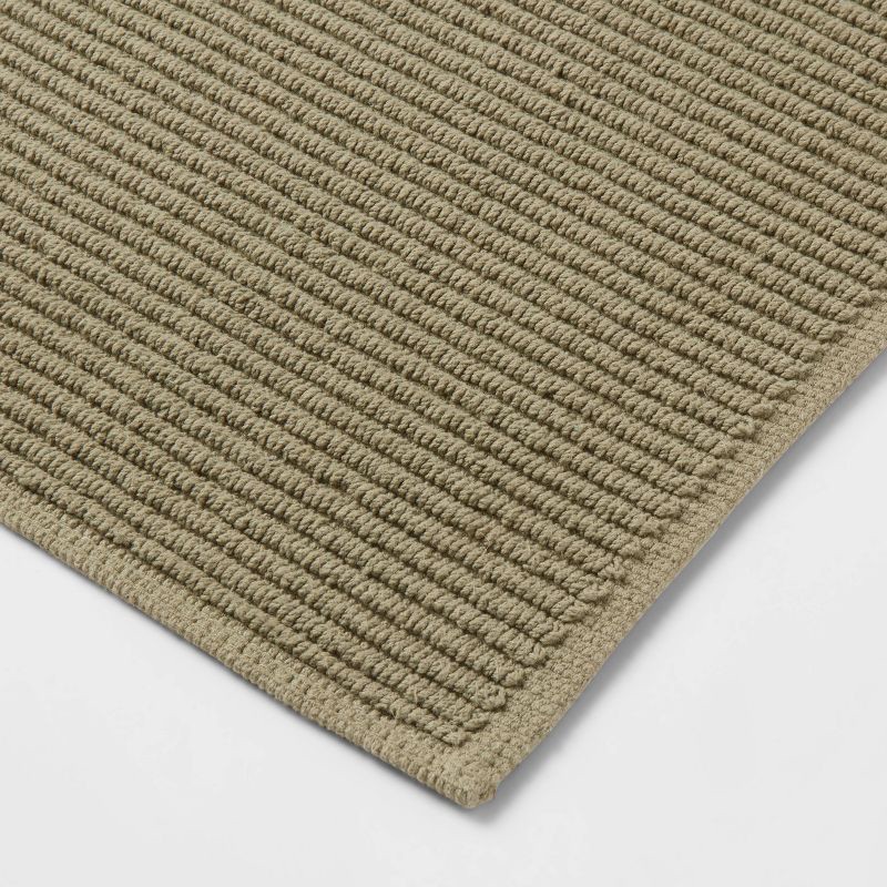 slide 3 of 4, 20"x30" Performance Plus Bath Rug Solid Light Green - Threshold™: Cotton, Woven, Low Pile, Machine Washable, OEKO-TEX Certified, 1 ct