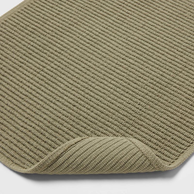 slide 4 of 4, 20"x30" Performance Plus Bath Rug Solid Light Green - Threshold™: Cotton, Woven, Low Pile, Machine Washable, OEKO-TEX Certified, 1 ct