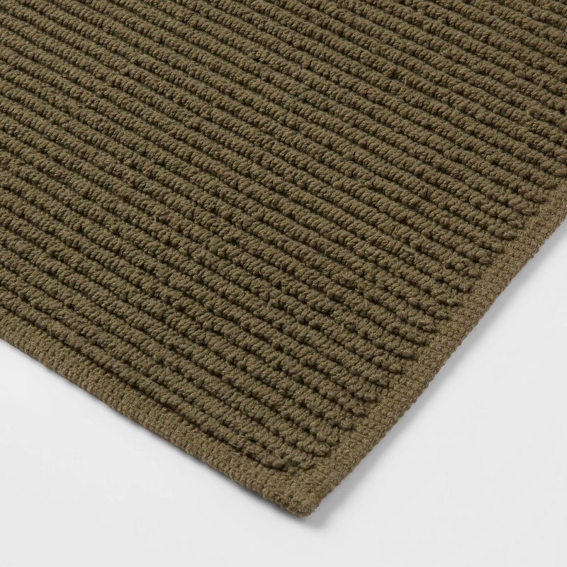 slide 3 of 4, 20"x30" Performance Plus Bath Rug Solid Dark Green - Threshold™, 1 ct