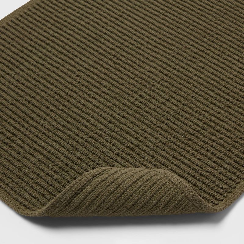slide 4 of 4, 20"x30" Performance Plus Bath Rug Solid Dark Green - Threshold™, 1 ct