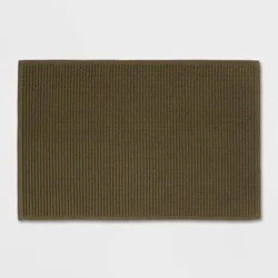 20"x30" Performance Plus Bath Rug Solid Dark Green - Threshold™
