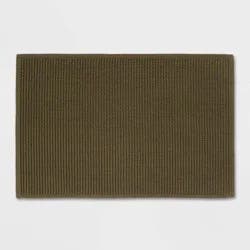 20"x30" Performance Plus Bath Rug Solid Dark Green - Threshold™