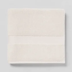 Performance Plus Bath Towel Cream - Threshold™: Heavyweight Cotton, Fade-Resistant, OEKO-TEX Certified