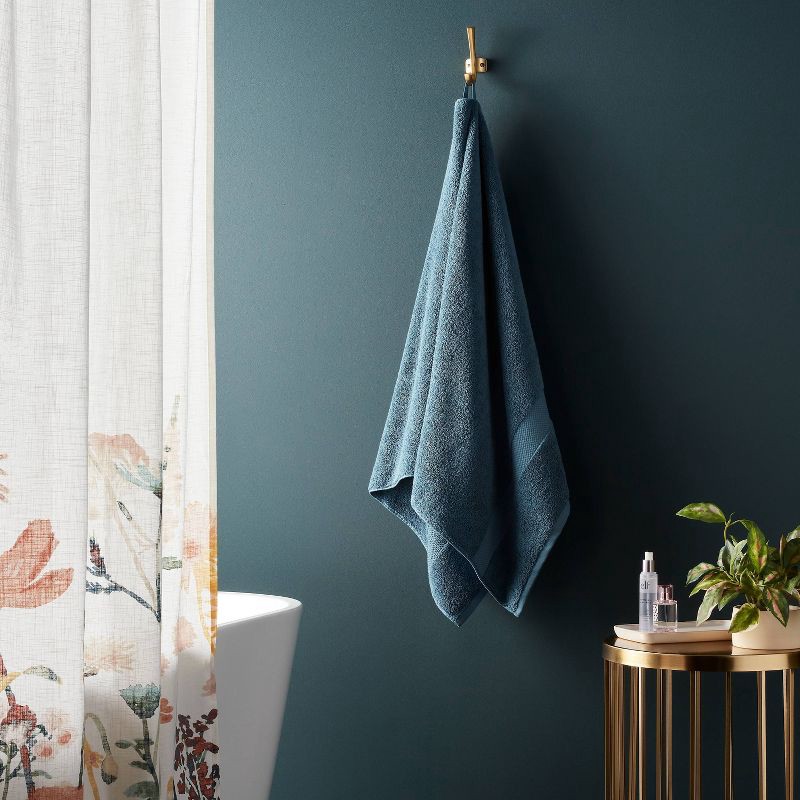 slide 2 of 5, Performance Plus Bath Towel Turquoise - Threshold™: Heavyweight Cotton, Fade-Resistant, OEKO-TEX Certified, 1 ct