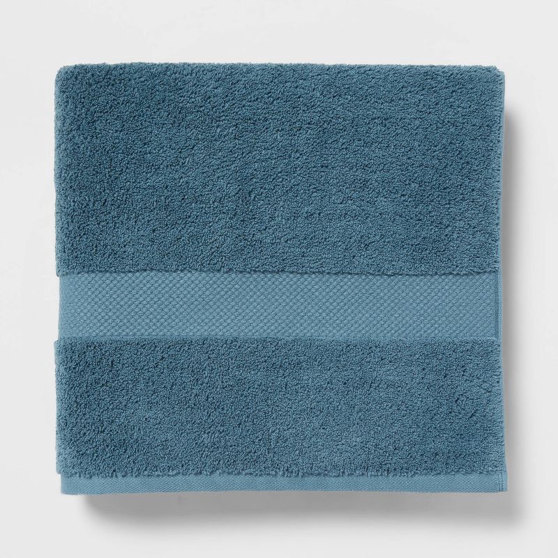 slide 1 of 5, Performance Plus Bath Towel Turquoise - Threshold™: Heavyweight Cotton, Fade-Resistant, OEKO-TEX Certified, 1 ct