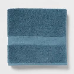 Performance Plus Bath Towel Turquoise - Threshold™: Heavyweight Cotton, Fade-Resistant, OEKO-TEX Certified