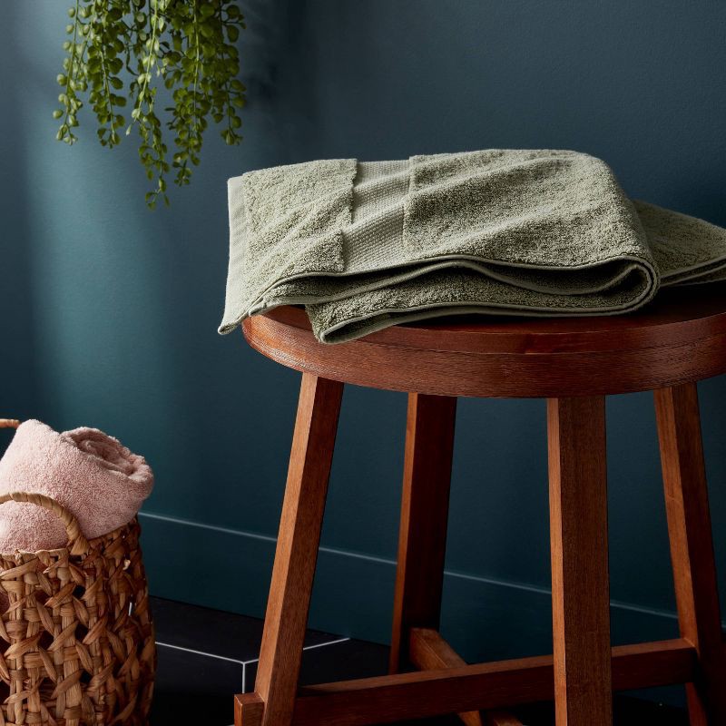 slide 2 of 5, Performance Plus Bath Towel Light Green - Threshold™: Heavyweight Cotton, Fade-Resistant, OEKO-TEX Certified, 1 ct