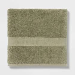 Performance Plus Bath Towel Light Green - Threshold™: Heavyweight Cotton, Fade-Resistant, OEKO-TEX Certified