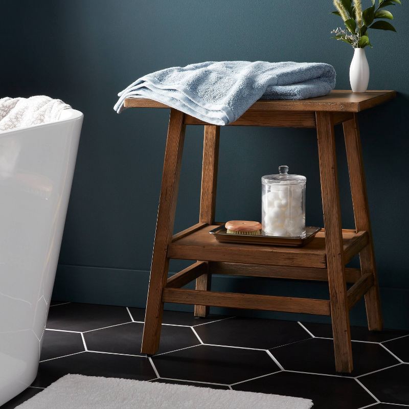 slide 2 of 5, Performance Plus Bath Towel Light Blue - Threshold™: Heavyweight Cotton, Fade-Resistant, OEKO-TEX Certified, 1 ct