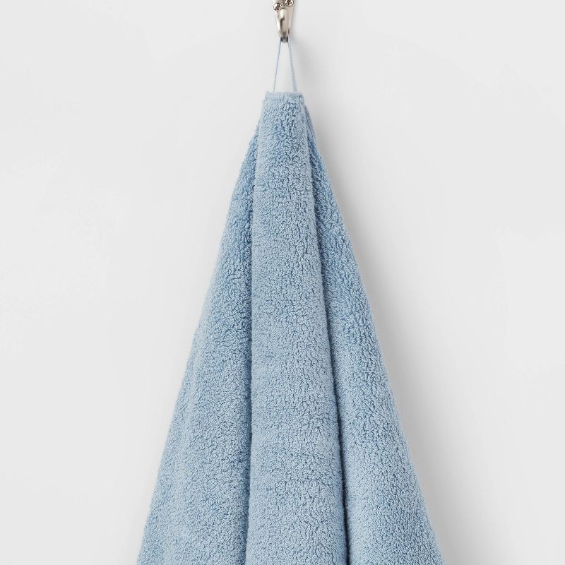 slide 5 of 5, Performance Plus Bath Towel Light Blue - Threshold™: Heavyweight Cotton, Fade-Resistant, OEKO-TEX Certified, 1 ct