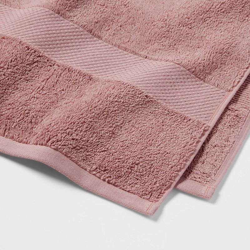 slide 3 of 5, Performance Plus Bath Towel Mauve - Threshold™: Heavyweight Cotton, Fade-Resistant, OEKO-TEX Certified, 1 ct