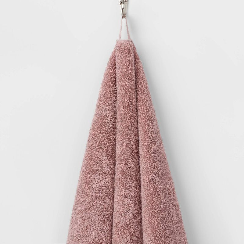 slide 5 of 5, Performance Plus Bath Towel Mauve - Threshold™: Heavyweight Cotton, Fade-Resistant, OEKO-TEX Certified, 1 ct