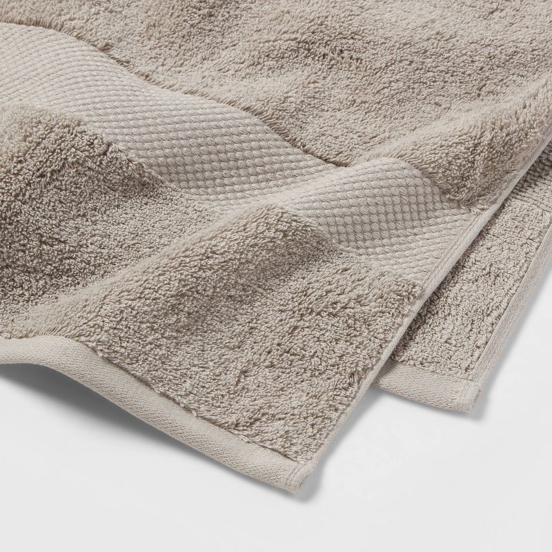 slide 3 of 5, Performance Plus Bath Towel Light Gray - Threshold™: Heavyweight Cotton, Fade-Resistant, OEKO-TEX Certified, 1 ct