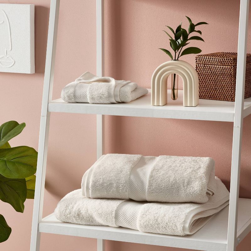 slide 2 of 5, Performance Plus Oversized Bath Towel Cream - Threshold™: 100% Cotton, Heavyweight 550-800 GSM, Fade-Resistant, 1 ct