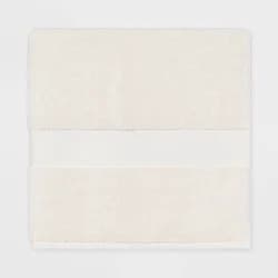 Performance Plus Oversized Bath Towel Cream - Threshold™: 100% Cotton, Heavyweight 550-800 GSM, Fade-Resistant