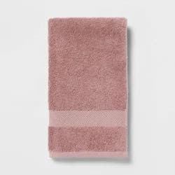Performance Plus Hand Towel Mauve - Threshold™: 100% Cotton, Terry Fabric, Fade-Resistant, OEKO-TEX Certified