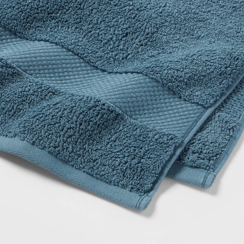slide 3 of 5, Performance Plus Hand Towel Turquoise - Threshold™: Cotton Terry, Fade-Resistant, OEKO-TEX Certified, 1 ct