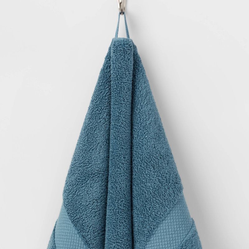 slide 5 of 5, Performance Plus Hand Towel Turquoise - Threshold™: Cotton Terry, Fade-Resistant, OEKO-TEX Certified, 1 ct