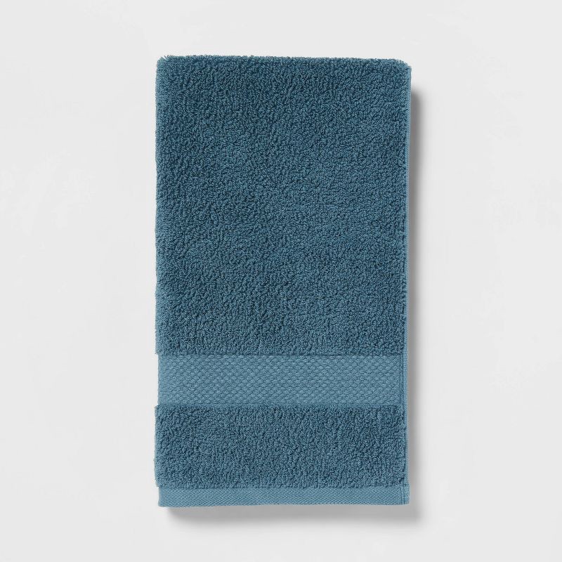 slide 1 of 5, Performance Plus Hand Towel Turquoise - Threshold™: Cotton Terry, Fade-Resistant, OEKO-TEX Certified, 1 ct