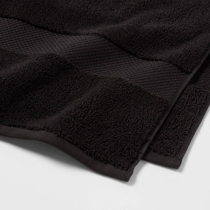 slide 3 of 5, Performance Plus Bath Towel Black - Threshold™: Heavyweight Cotton, Fade-Resistant, OEKO-TEX Certified, 1 ct