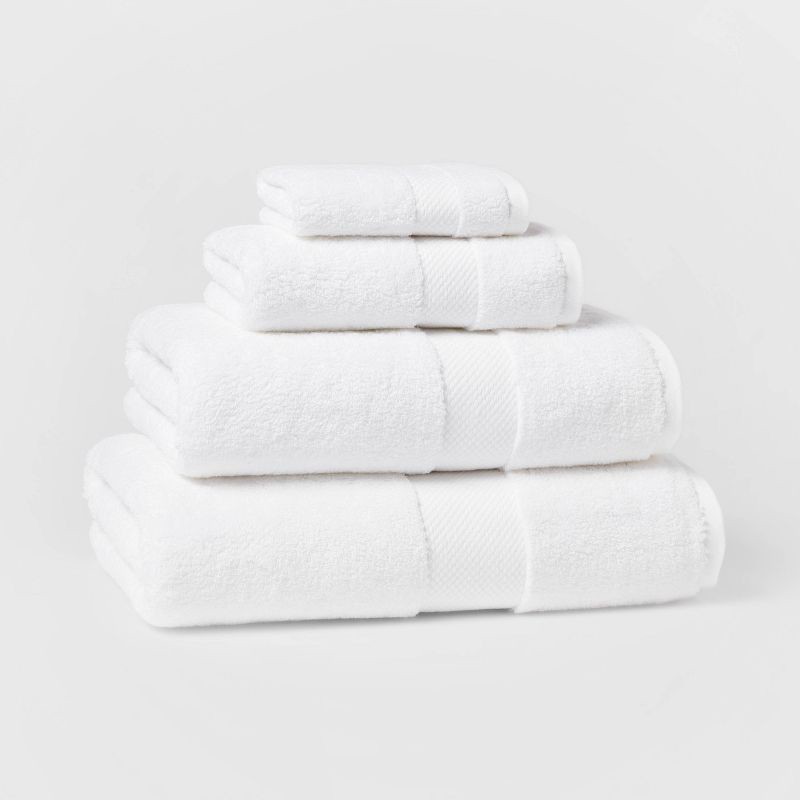 slide 4 of 5, Performance Plus Hand Towel White - Threshold™: 100% Cotton, Fade-Resistant, Terry Fabric, OEKO-TEX Certified, 1 ct