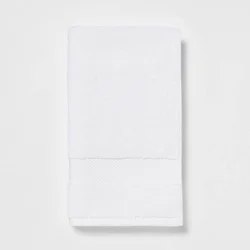 Performance Plus Hand Towel White - Threshold™: 100% Cotton, Fade-Resistant, Terry Fabric, OEKO-TEX Certified