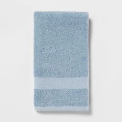 Performance Plus Hand Towel Light Blue - Threshold™: 100% Cotton, Fade-Resistant, Terry Fabric, OEKO-TEX Certified