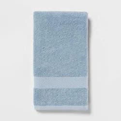 Performance Plus Hand Towel Light Blue - Threshold™: 100% Cotton, Fade-Resistant, Terry Fabric, OEKO-TEX Certified
