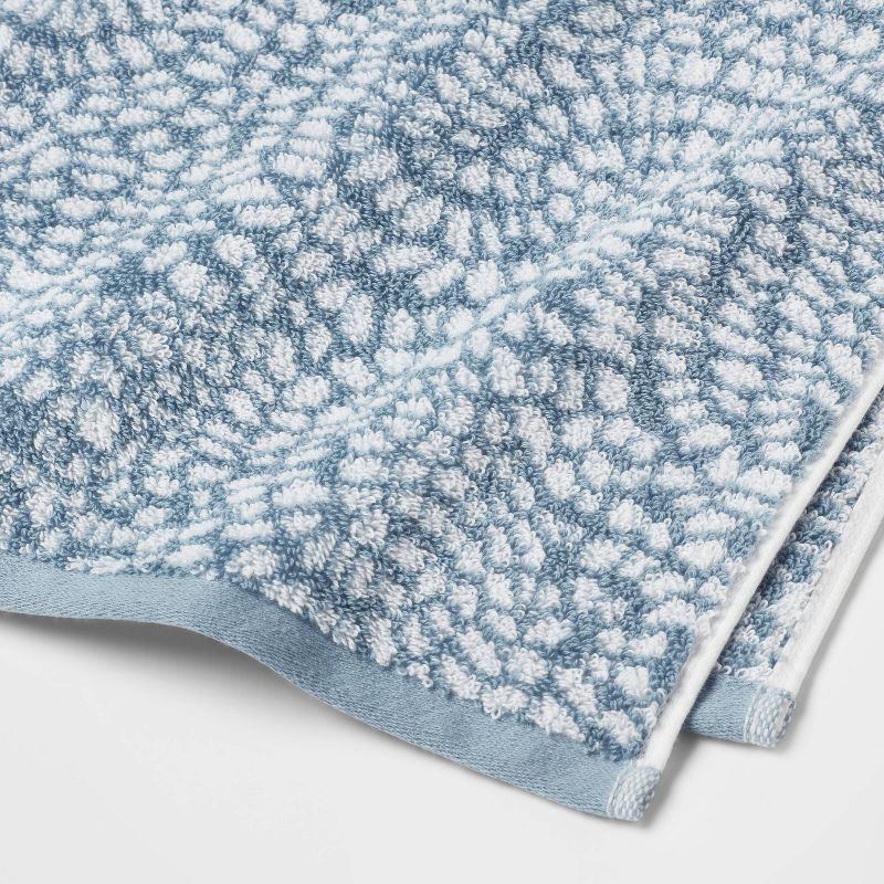 slide 3 of 5, Performance Plus Hand Towel Light Blue Geo - Threshold™: Cotton Jacquard, Fade-Resistant, 550 GSM, 1 ct