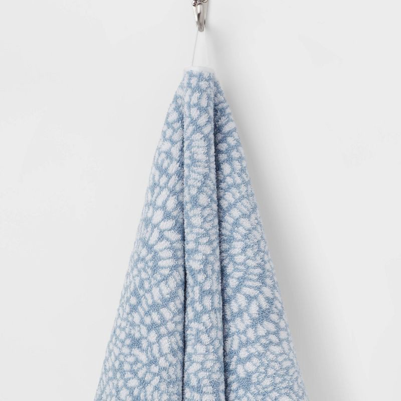 slide 5 of 5, Performance Plus Hand Towel Light Blue Geo - Threshold™: Cotton Jacquard, Fade-Resistant, 550 GSM, 1 ct