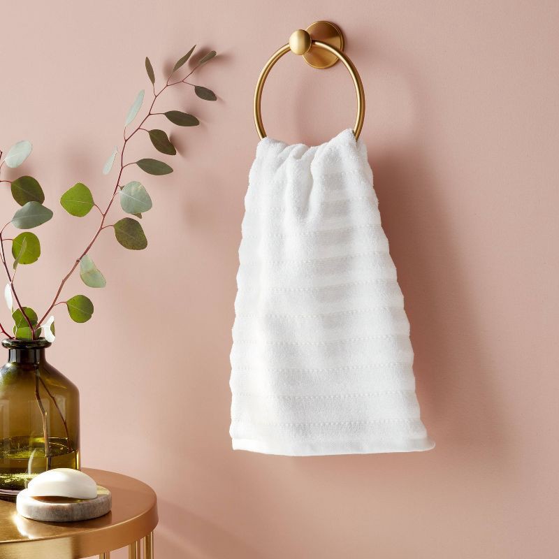 slide 2 of 5, Performance Plus Hand Towel White Striped - Threshold™, 1 ct