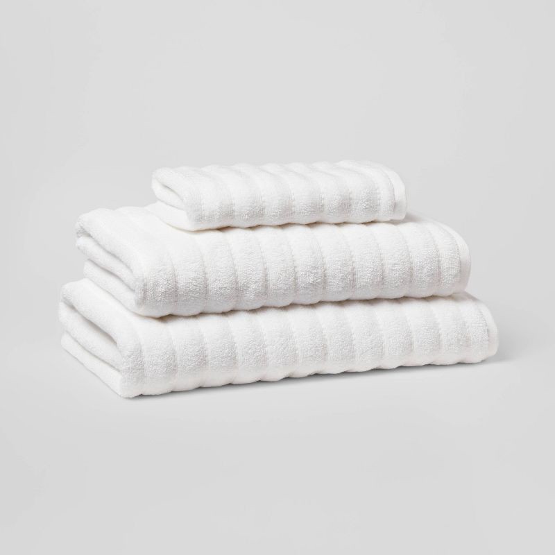 slide 4 of 5, Performance Plus Hand Towel White Striped - Threshold™, 1 ct