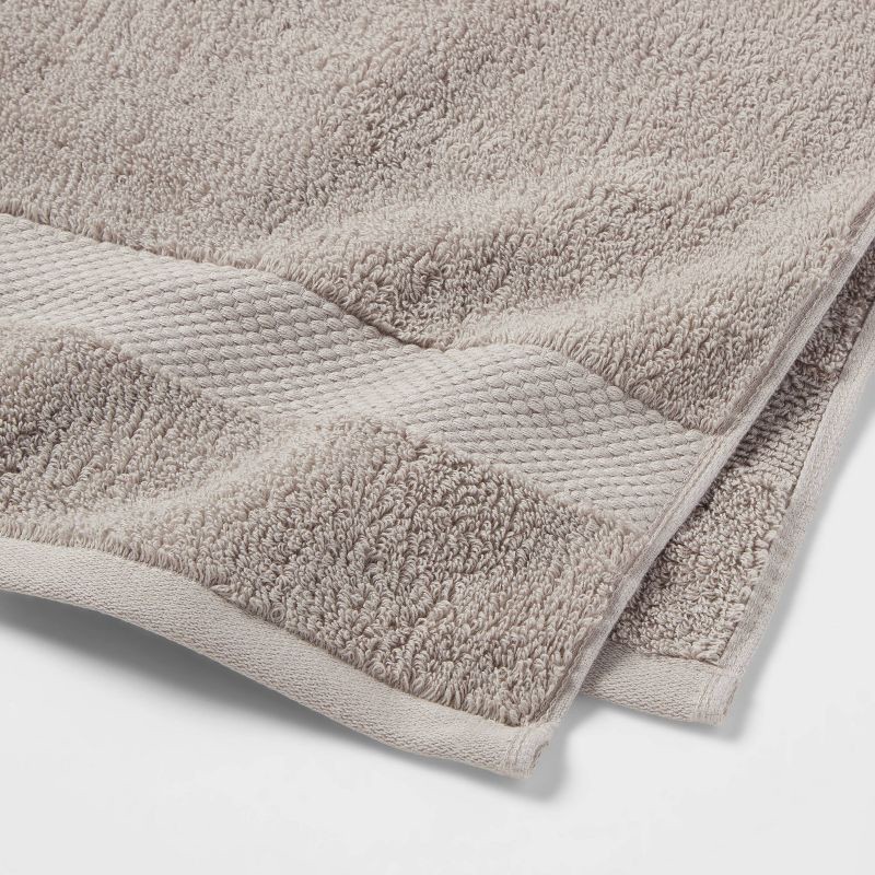 slide 3 of 5, Performance Plus Hand Towel Light Gray - Threshold™: Cotton Terry, Fade-Resistant, OEKO-TEX Certified, 1 ct