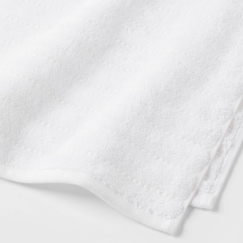 slide 3 of 5, Performance Plus Bath Towel White Striped - Threshold™: Heavyweight Cotton-Polyester Blend, Fade-Resistant, OEKO-TEX Certified, 1 ct