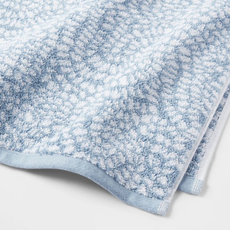 slide 3 of 5, Performance Plus Oversized Bath Towel Light Blue Geo - Threshold™: 100% Cotton, Jacquard Terry, Fade-Resistant, 1 ct