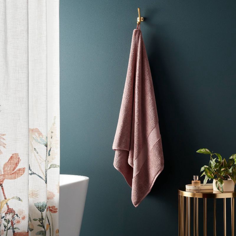 slide 2 of 5, Performance Plus Oversized Bath Towel Mauve - Threshold™: Heavyweight Cotton, Fade-Resistant, Terry Cloth, 1 ct