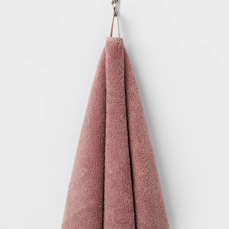 slide 5 of 5, Performance Plus Oversized Bath Towel Mauve - Threshold™: Heavyweight Cotton, Fade-Resistant, Terry Cloth, 1 ct