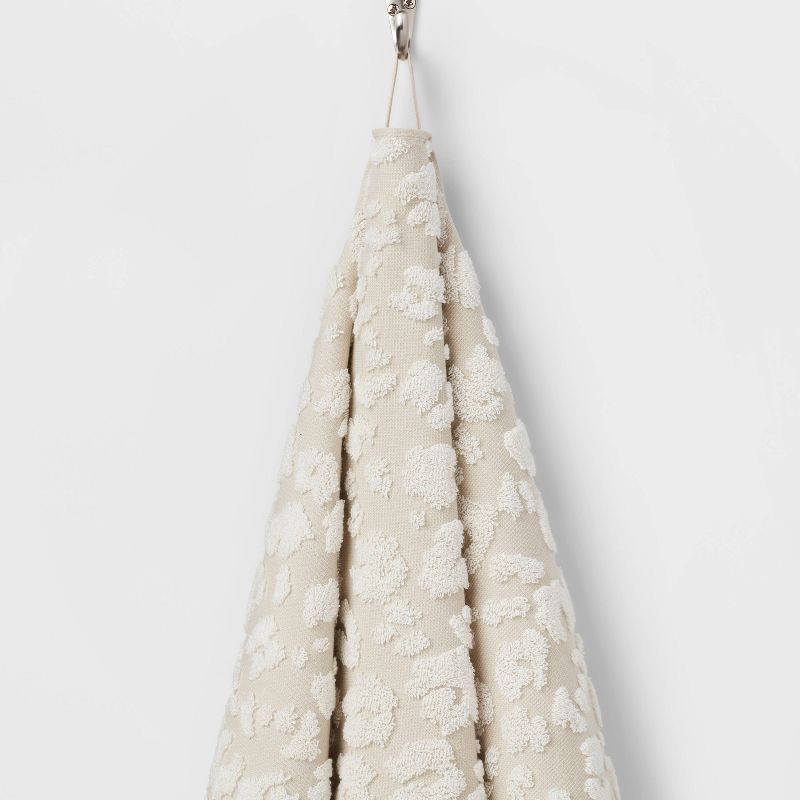 slide 5 of 5, Performance Plus Bath Towel Cream Leopard - Threshold™: Heavyweight Cotton, Jacquard Terry, OEKO-TEX Certified, 1 ct