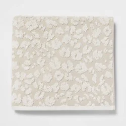 Performance Plus Bath Towel Cream Leopard - Threshold™: Heavyweight Cotton, Jacquard Terry, OEKO-TEX Certified