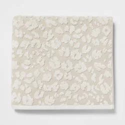 Performance Plus Bath Towel Cream Leopard - Threshold™: Heavyweight Cotton, Jacquard Terry, OEKO-TEX Certified
